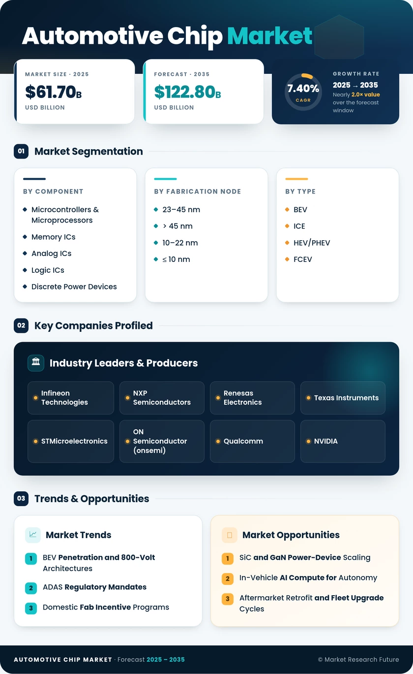Automotive Chip Market Report – Global Forecast till 2035 Infographic