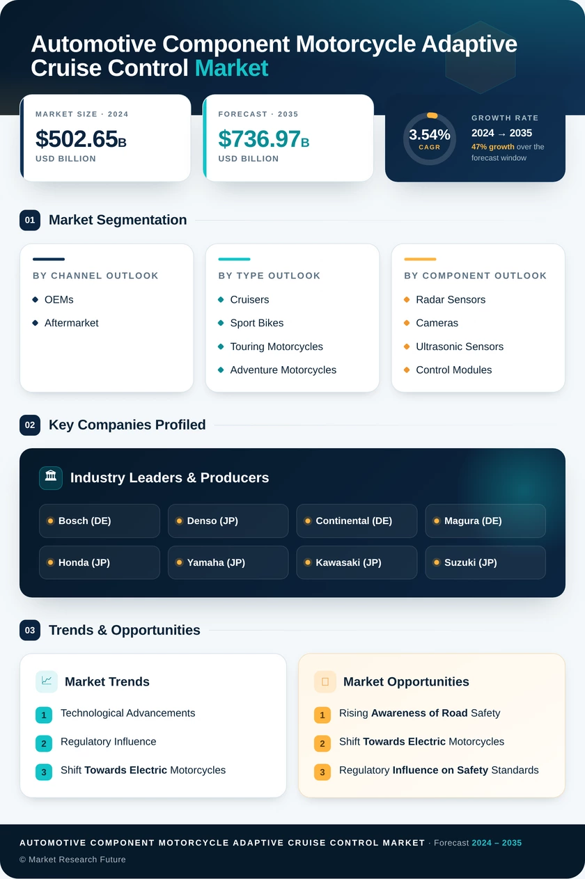 Automotive Component Motorcycle Adaptive Cruise Control Market Infographic