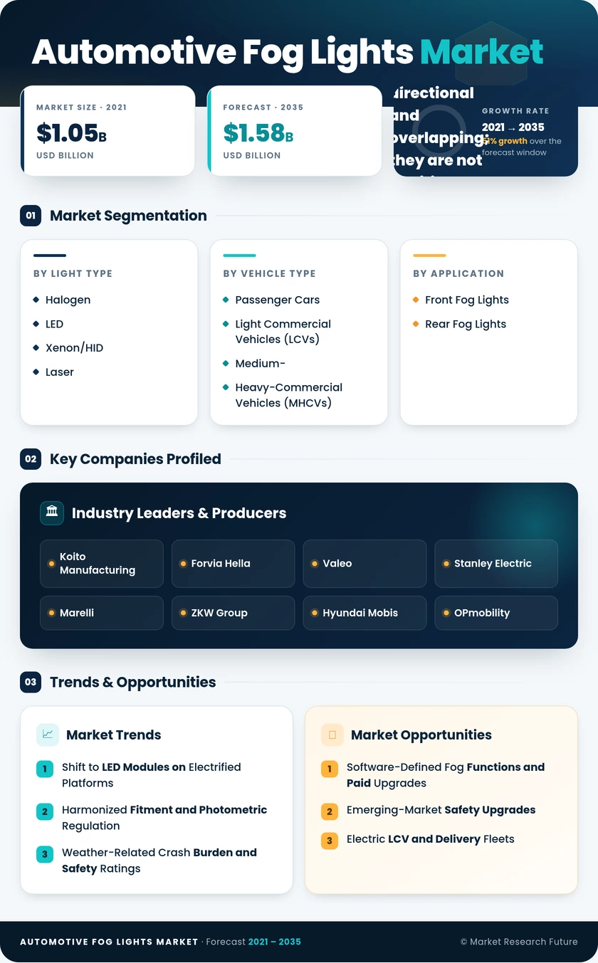 Automotive Fog Lights Market Research Report - Global Forecast to 2035 Infographic