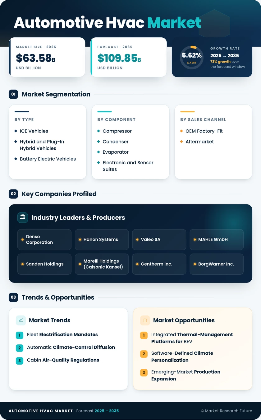 Automotive HVAC Market Research Report - Forecast to 2035 Infographic