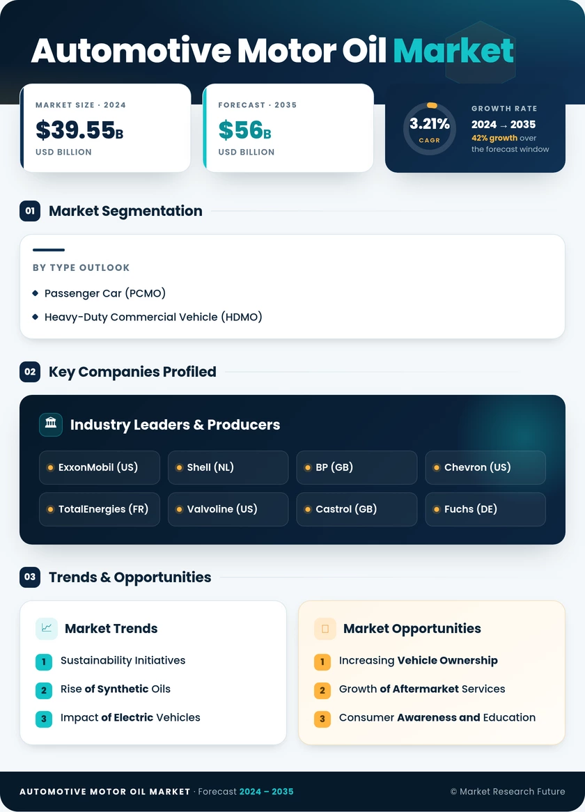 Automotive Motor Oil Market Infographic