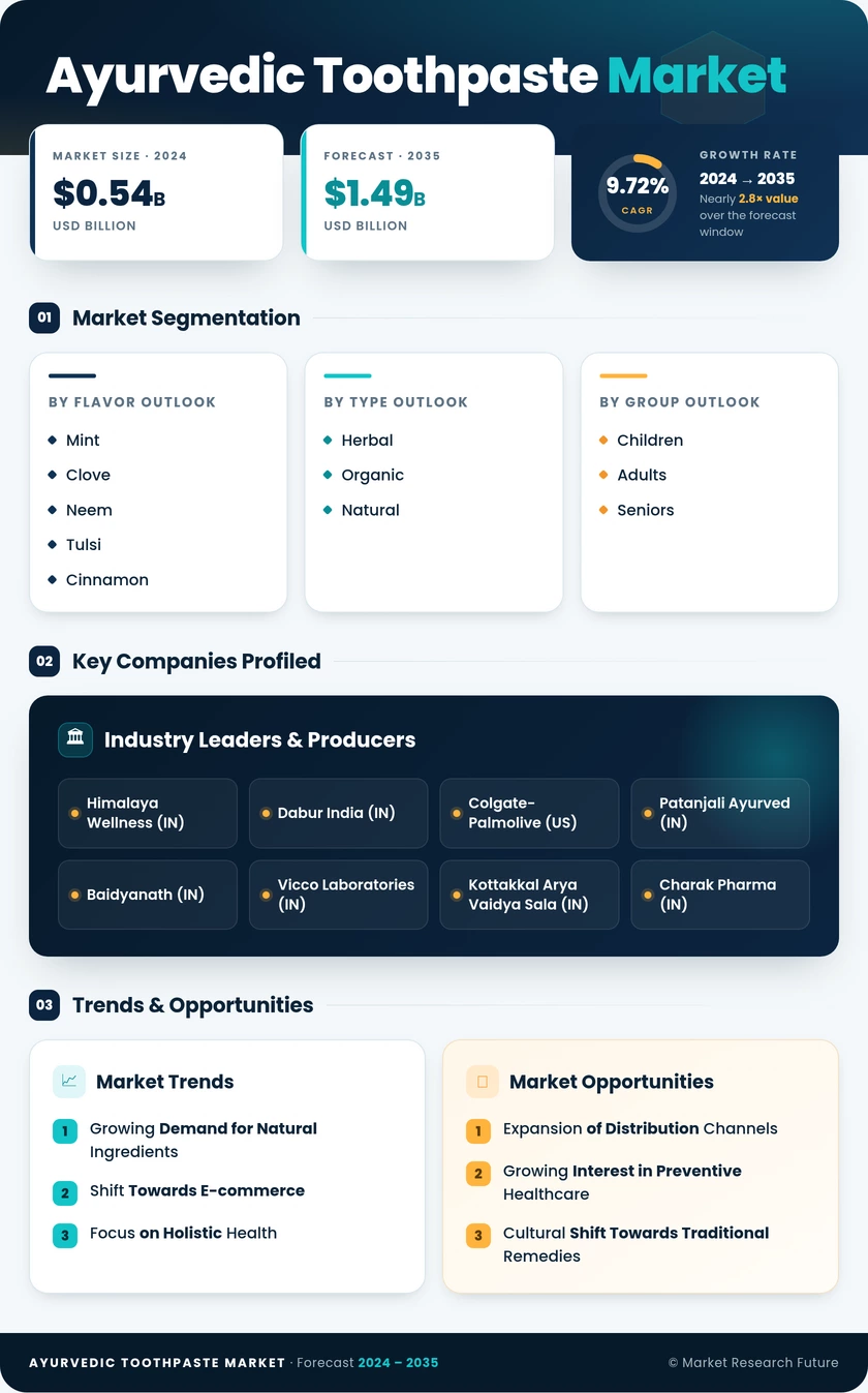 Ayurvedic Toothpaste Market Research Report - Forecast Till 2035 Infographic