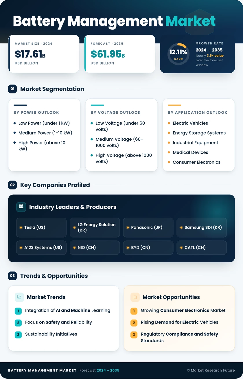 Battery Management Bm Market Research Report—Forecast till 2035 Infographic