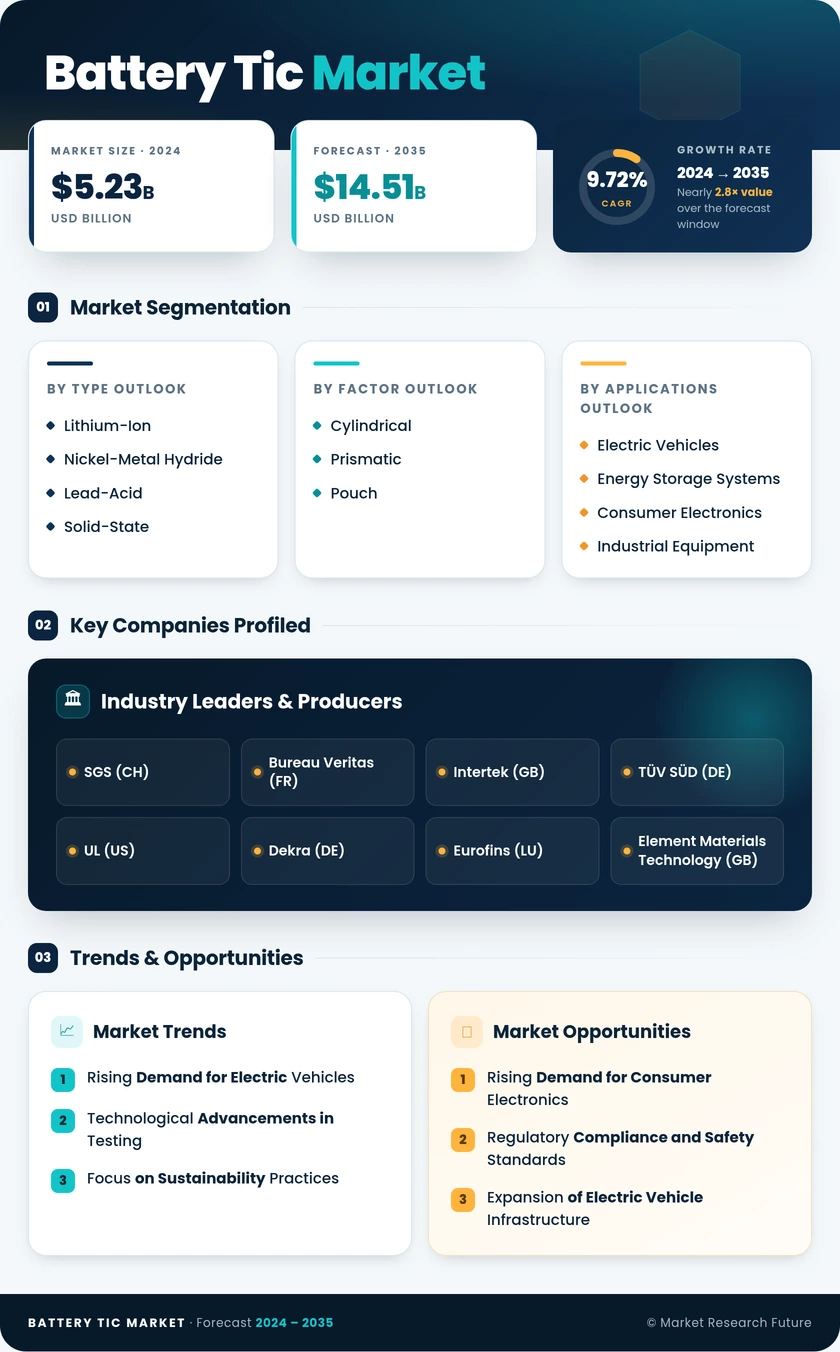 Battery TIC Market Research Report - Forecast Till 2035 Infographic