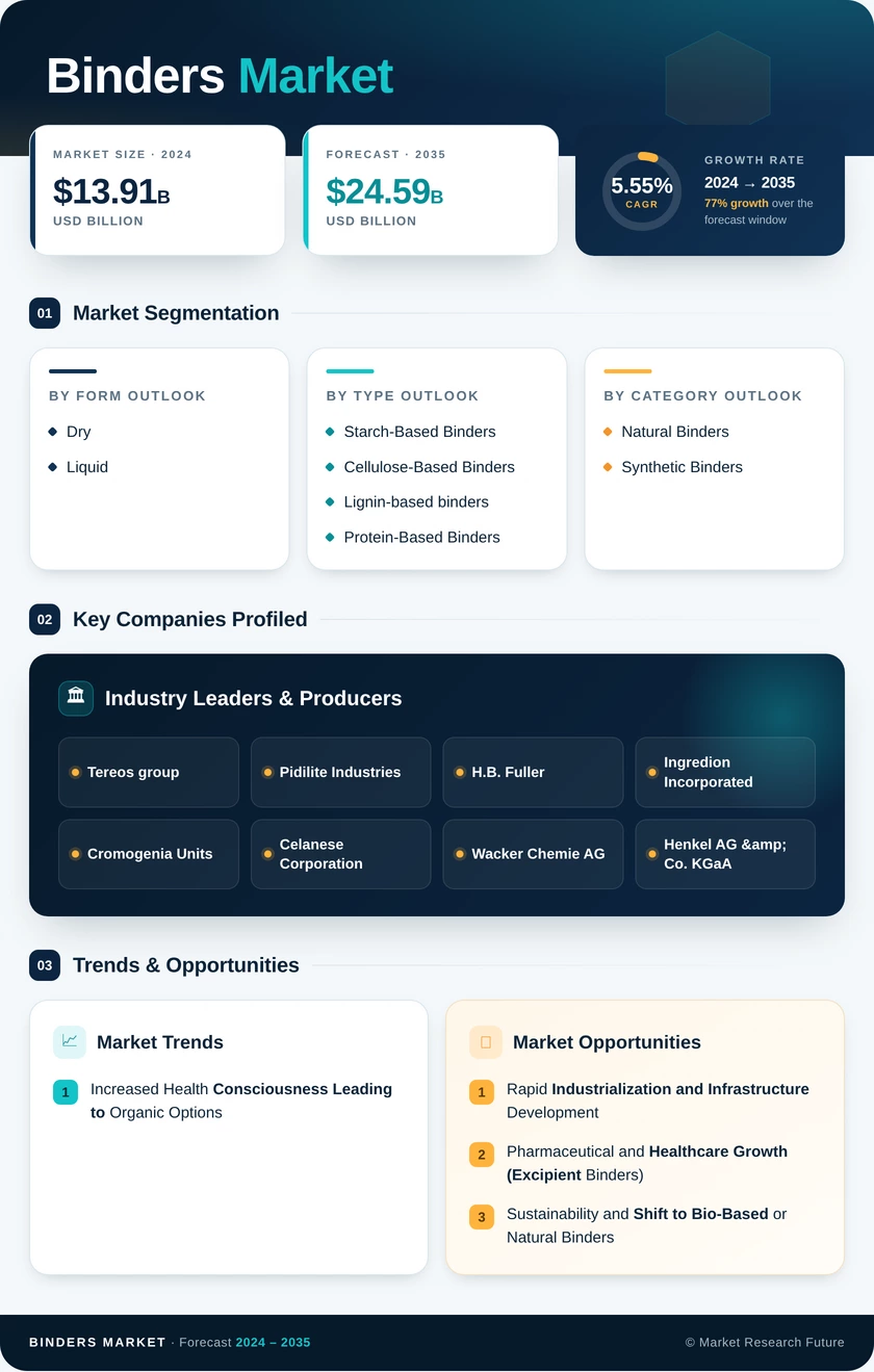 Binders Market Research Report- Forecast Till 2035 Infographic