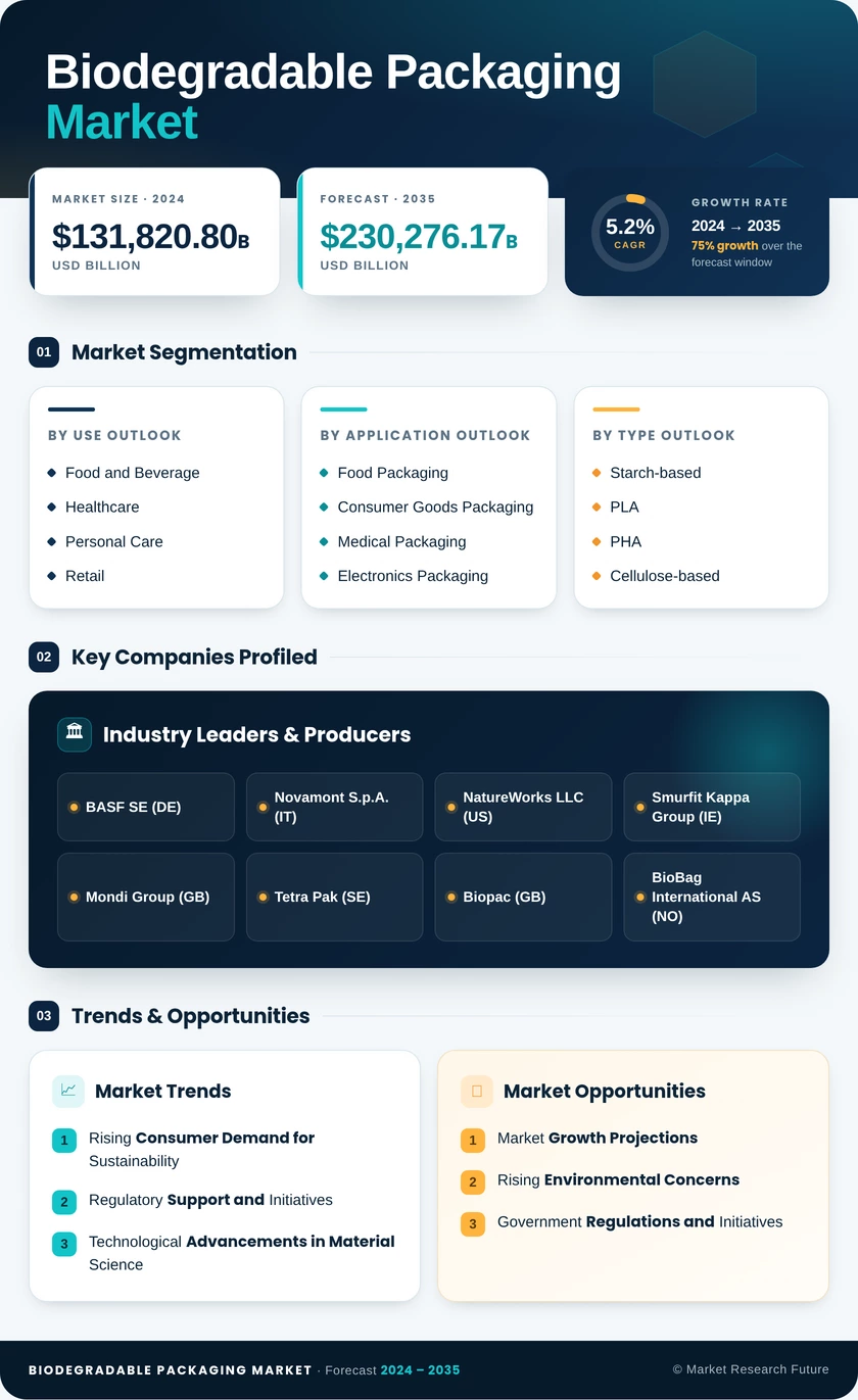Biodegradable Packaging Market Research Report—Global Forecast till 2035 Infographic