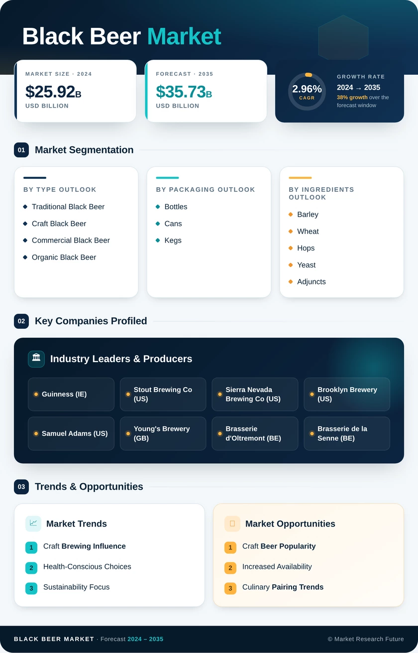 Black Beer Market Research Report - Forecast Till 2035 Infographic
