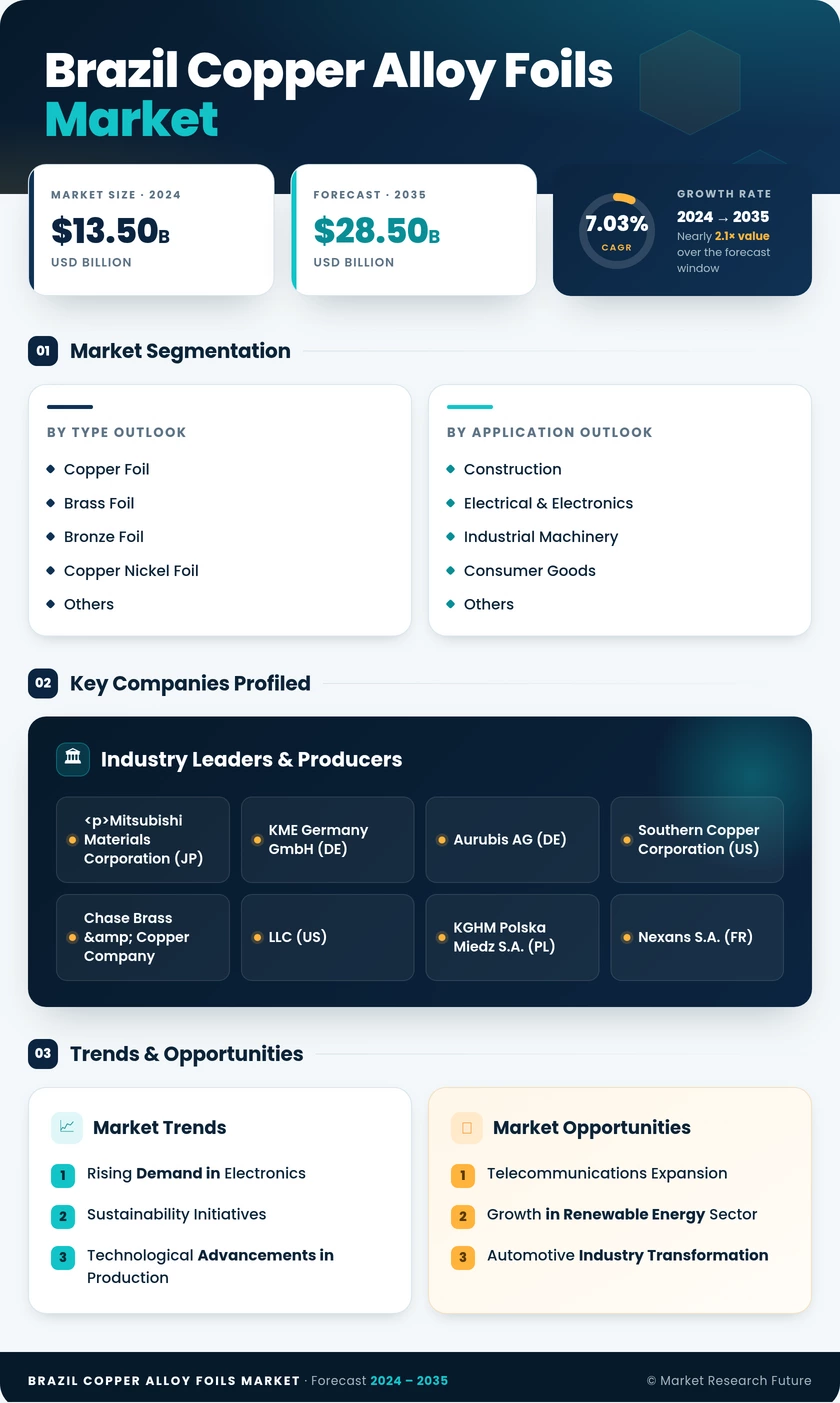 Brazil Copper Alloy Foils Market Research Report-Forecast to 2035 Infographic