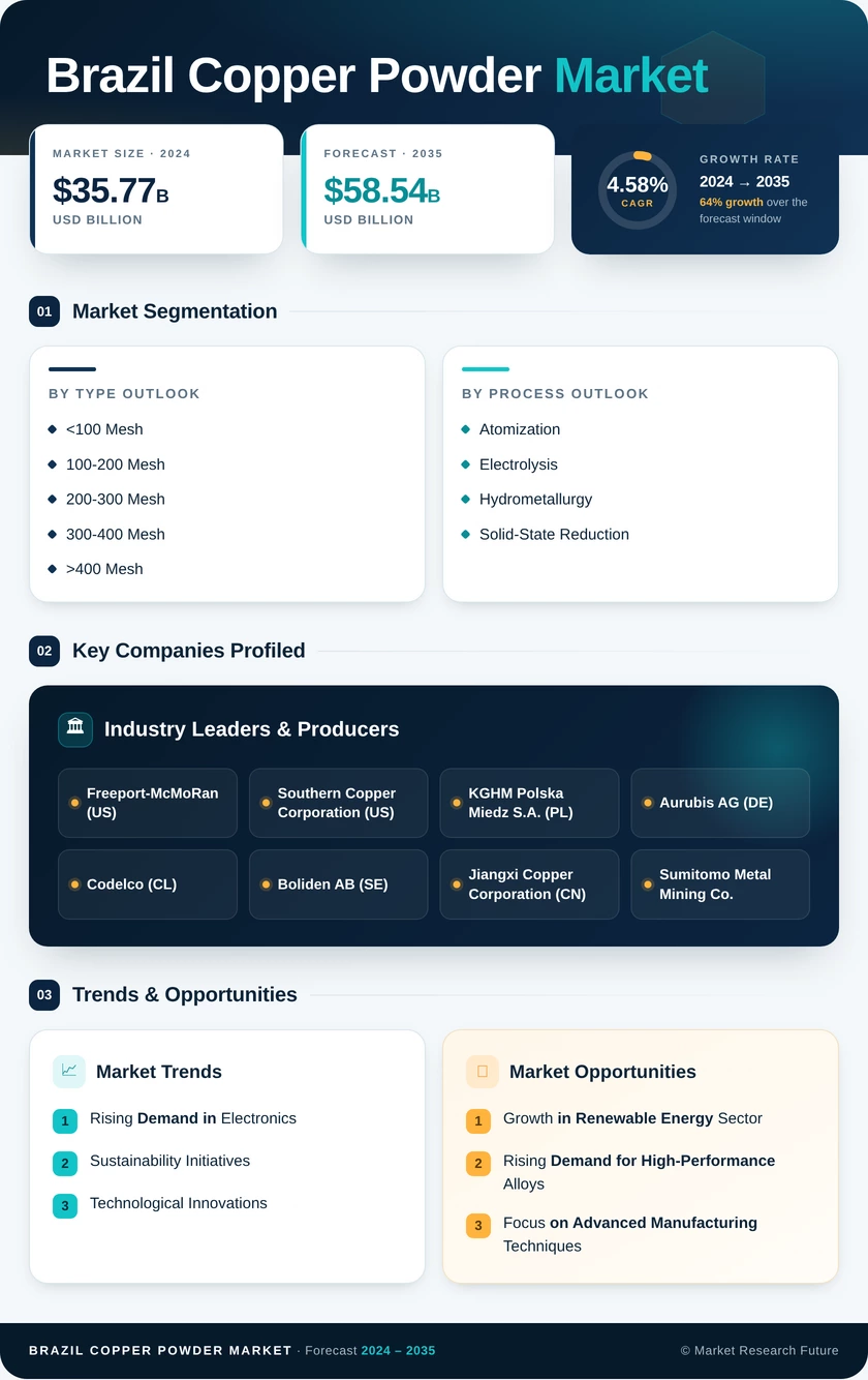 Brazil Copper Powder Market Research Report - Forecast by 2035 Infographic