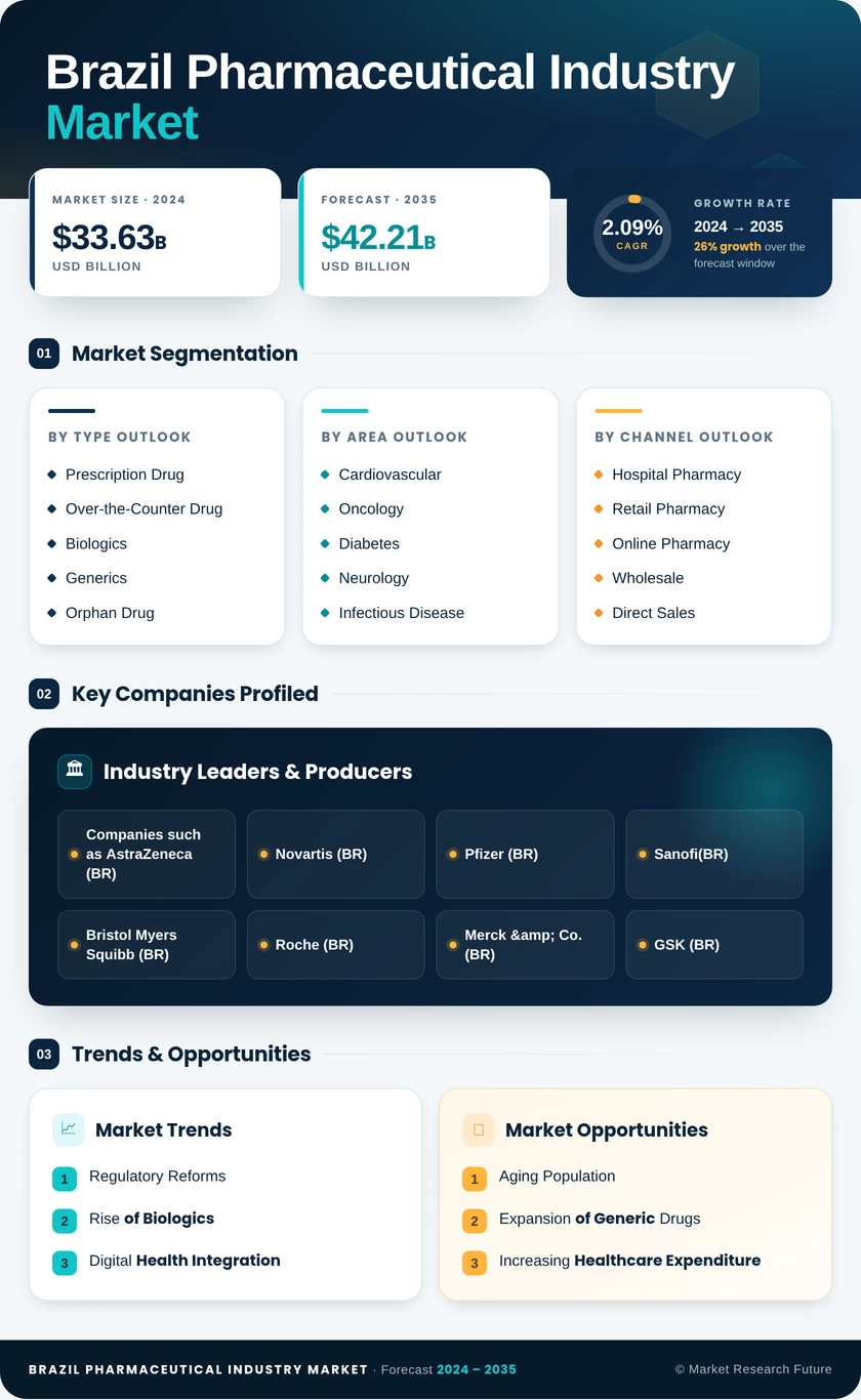 Brazil Pharmaceutical Industry Market Research Report—Forecast till 2035 Infographic