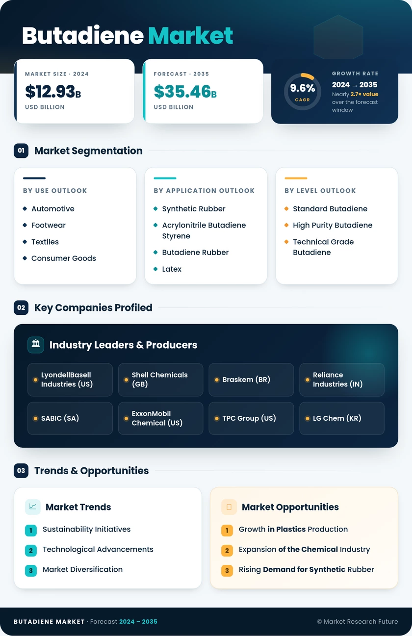 Butadiene Market Research Report—Global Forecast 2035 Infographic