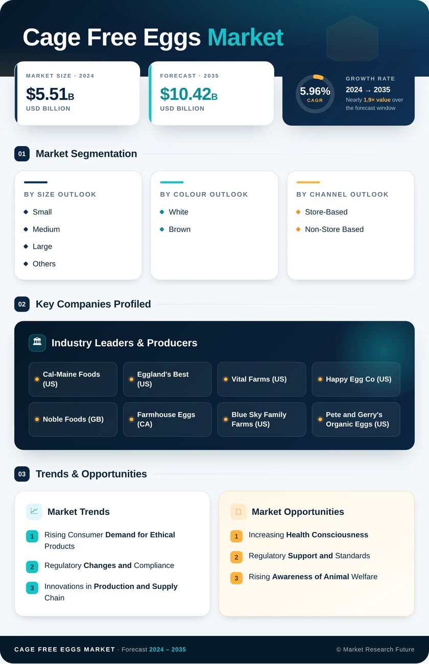 Cage Free Eggs Market Research Report - Forecast till 2035 Infographic