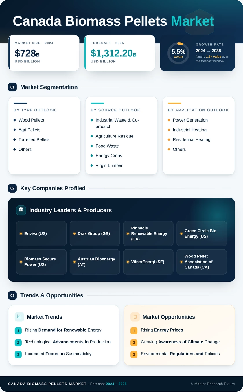 Canada Biomass Pellets Market Research Report - Forecast 2035 Infographic