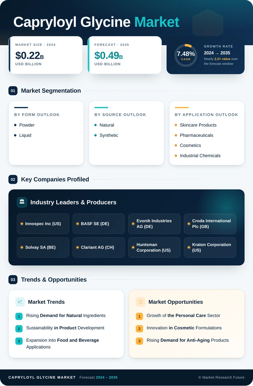 Capryloyl Glycine Market Research Report - Global Forecast till 2035 Infographic