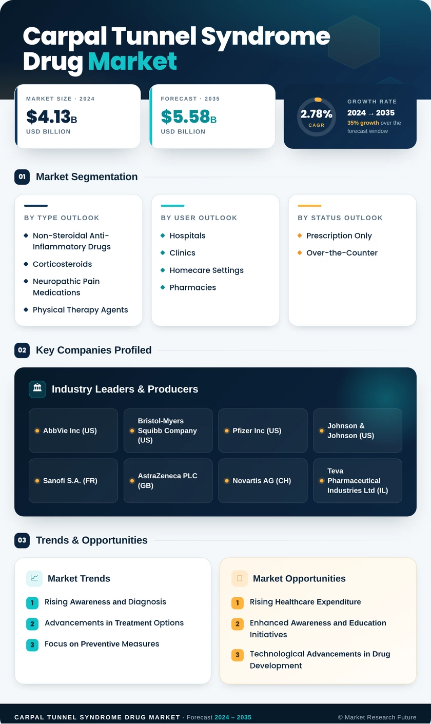 Carpal Tunnel Syndrome Drug Market Research Report - Forecast 2035 Infographic
