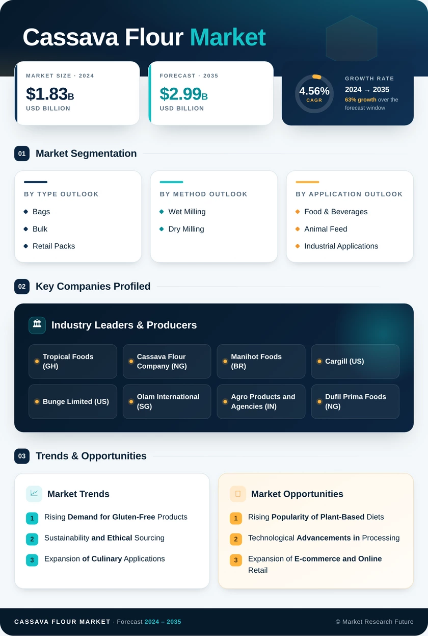 Cassava Flour Market Research Report — Global Forecast till 2035 Infographic
