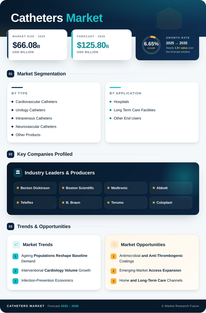 Catheters Market Research Report - Forecast till 2035 Infographic