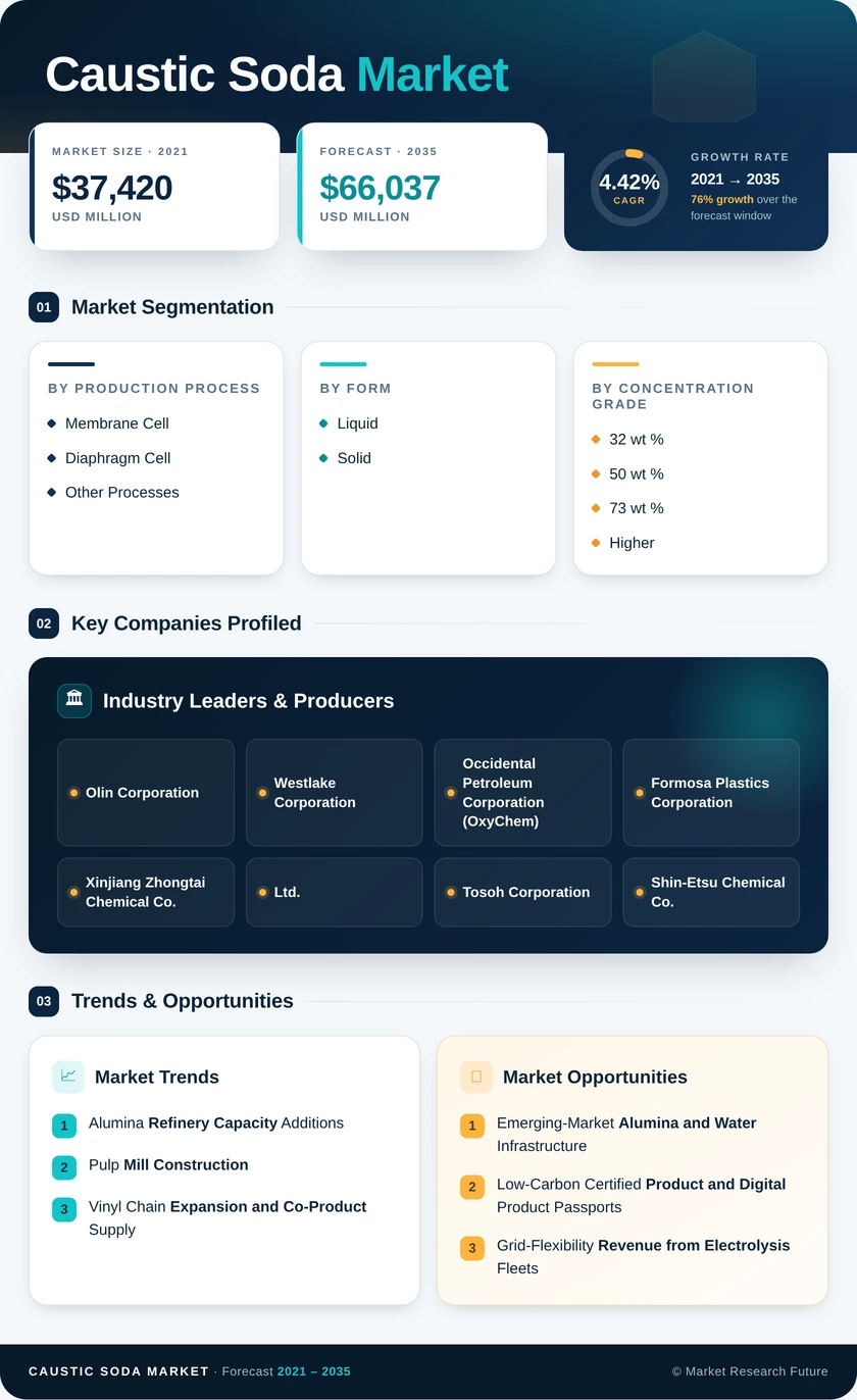 Caustic Soda Market Research Report - Global Forecast till 2035 Infographic