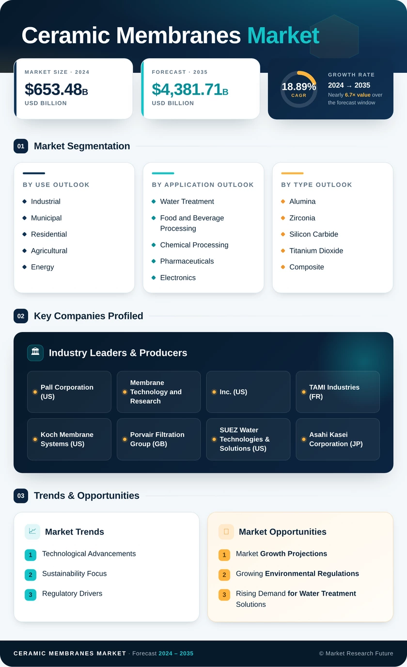 Ceramic Membranes Market Research Report—Global Forecast till 2035 Infographic