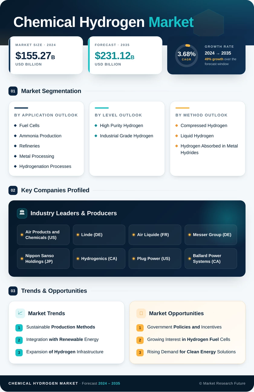 Chemical Hydrogen Market Research Report—Forecast till 2035 Infographic
