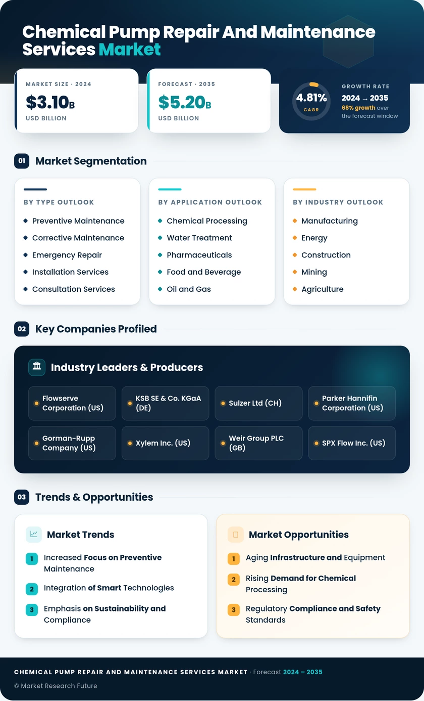 Chemical Pump Repair and Maintenance Services Market Infographic
