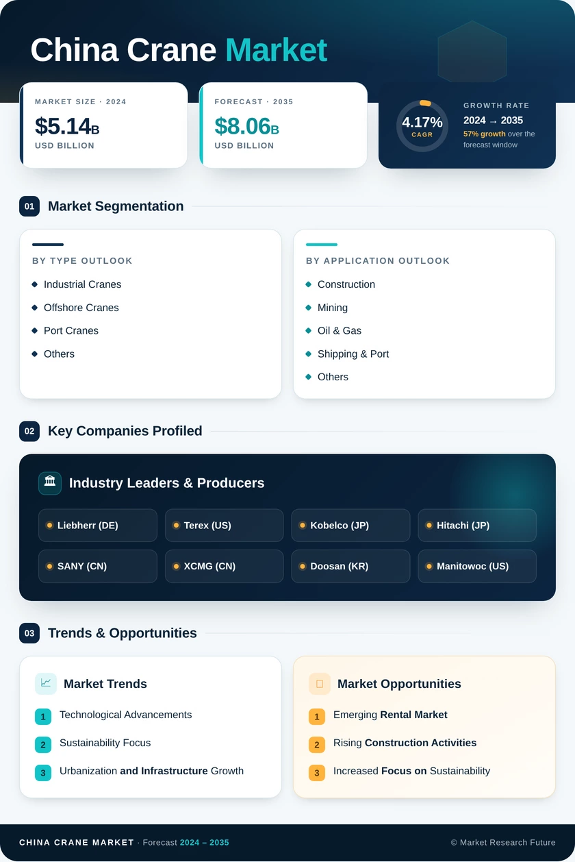 China Crane Market Research Report - Forecast 2035 Infographic