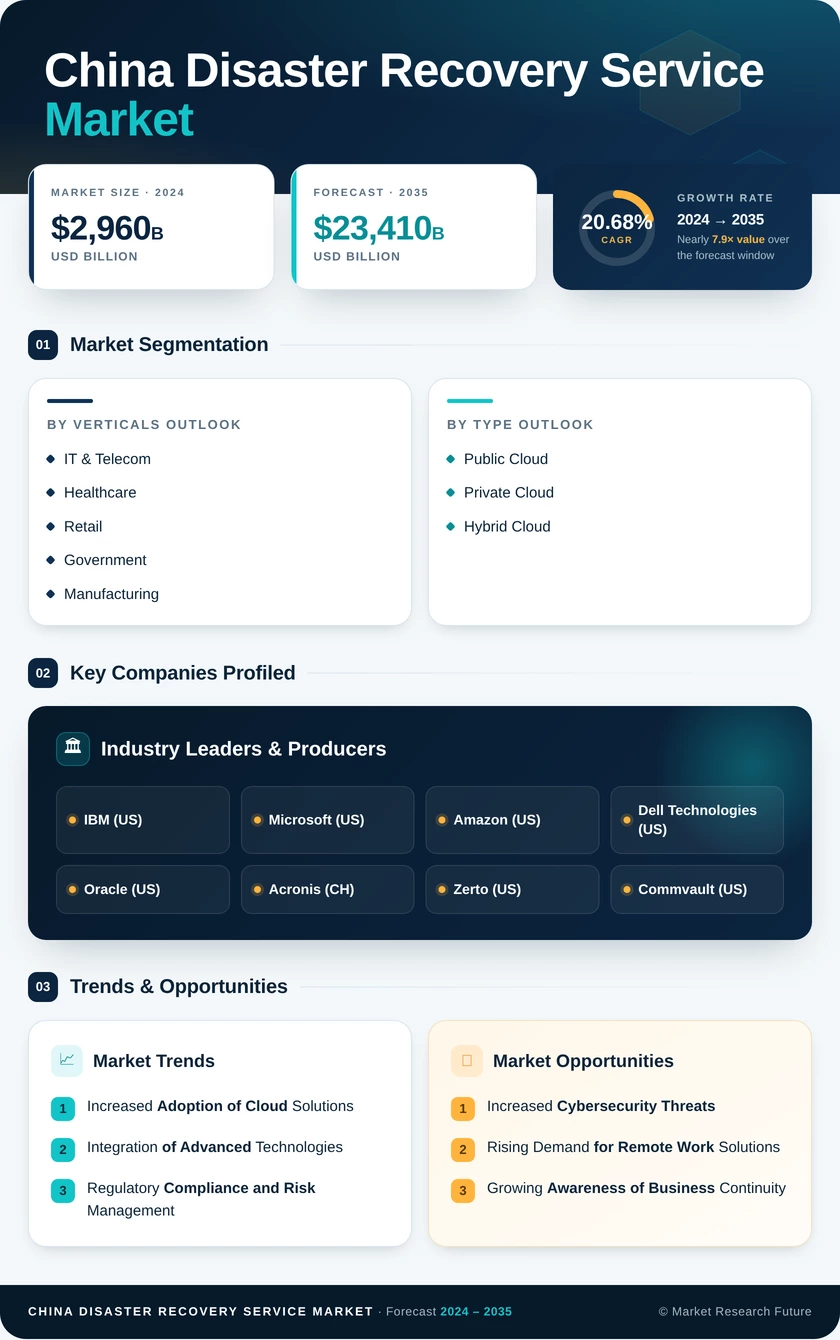 China Disaster Recovery Service Market Research Report- Forecast to 2035 Infographic