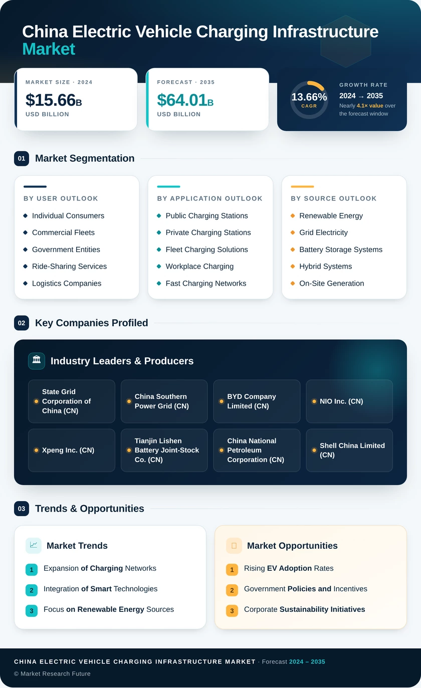 China Electric Vehicle (Ev) Charging Infrastructure Market Research Report - Forecast to 2035 Infographic