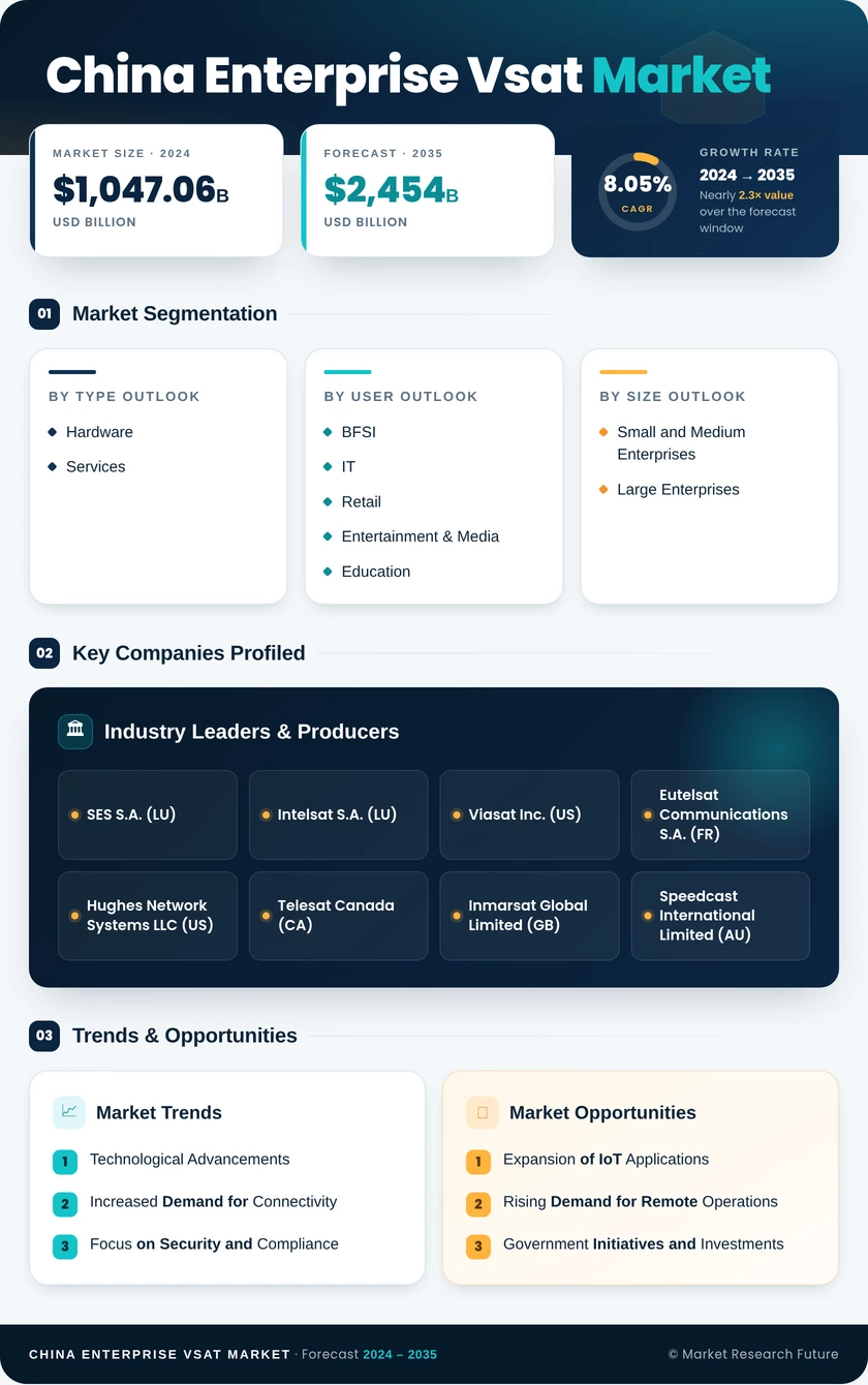 China Enterprise Vsat Market Research Report- Forecast to 2035 Infographic