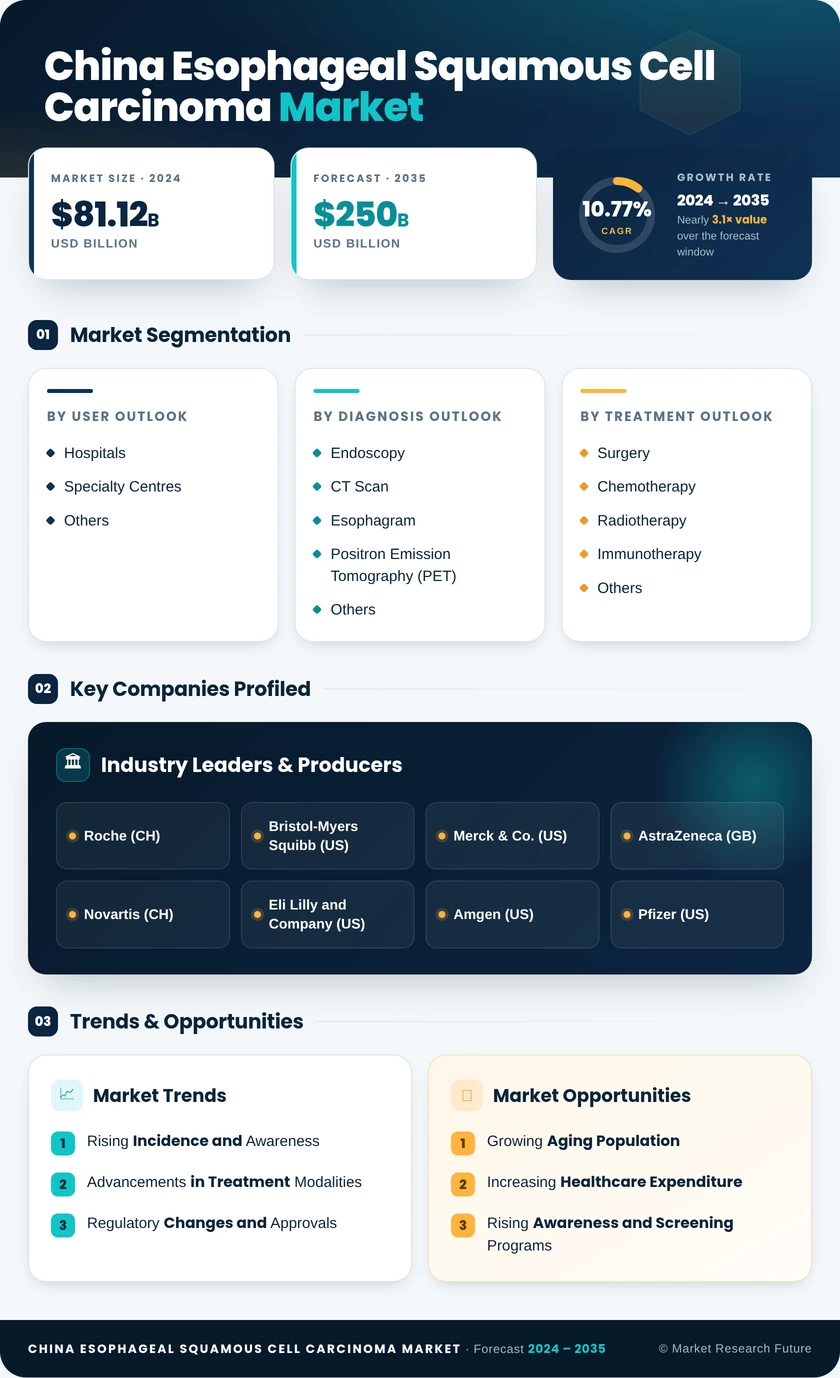 China Esophageal Squamous Cell Carcinoma Market Research Report- Forecast To 2035 Infographic
