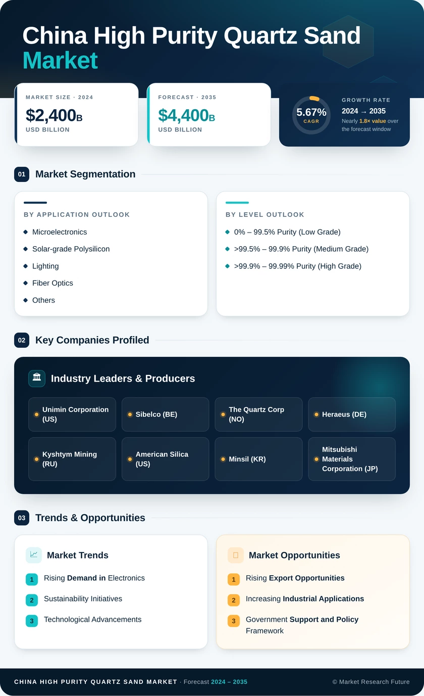 China High Purity Quartz Sand Market Research Report - Forecast 2035 Infographic