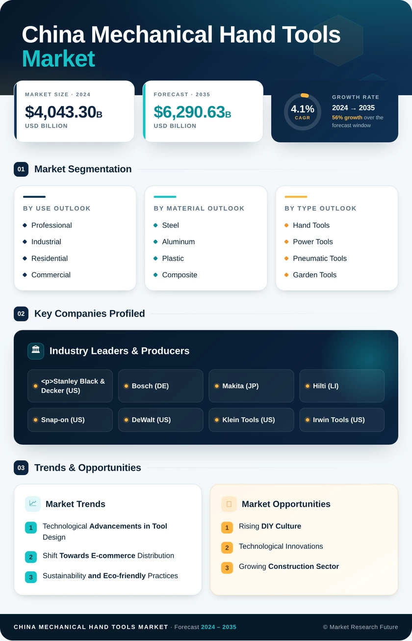 China Mechanical Hand Tools Market Infographic