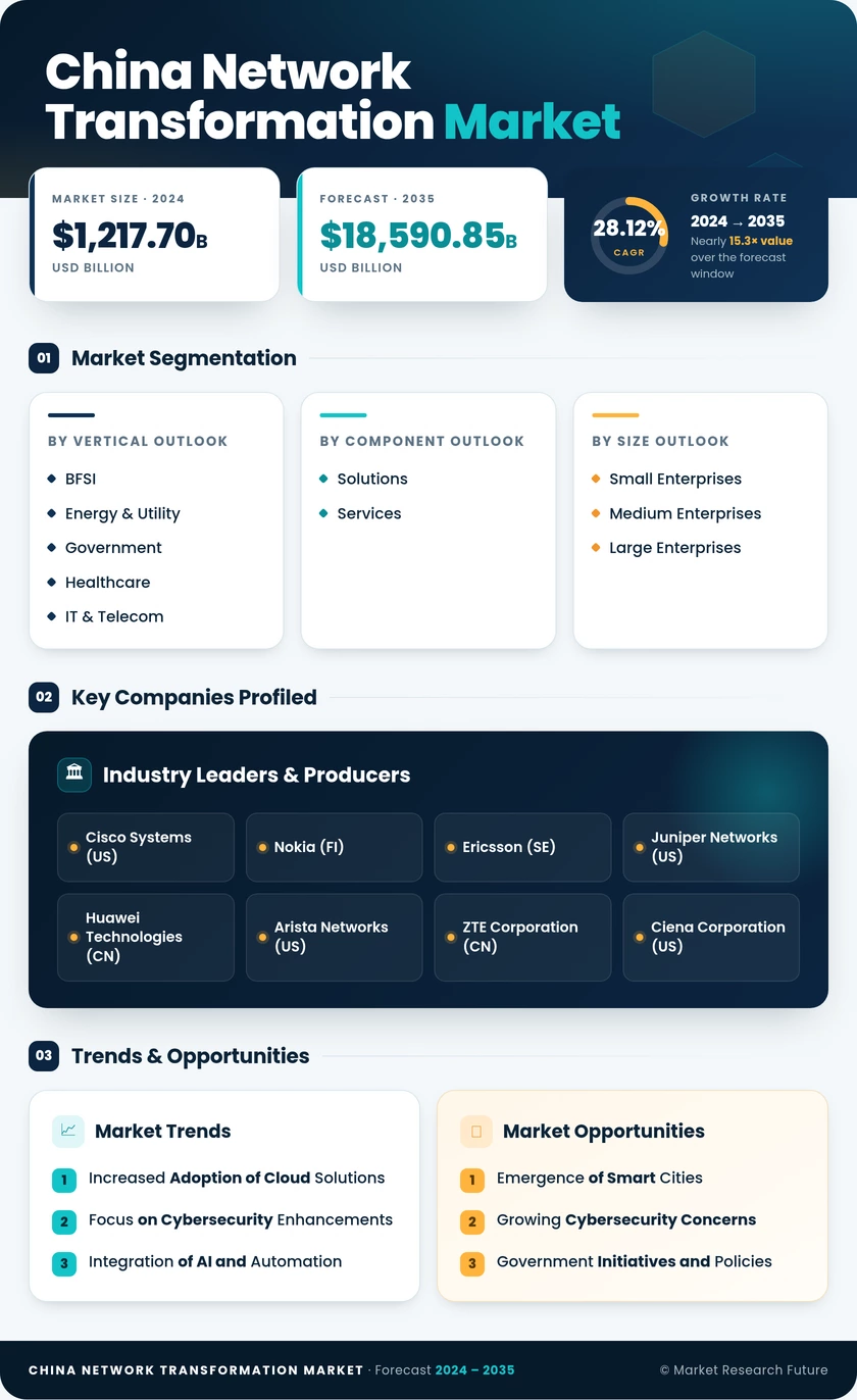 China Network Transformation Market Research Report-Forecast to 2035 Infographic
