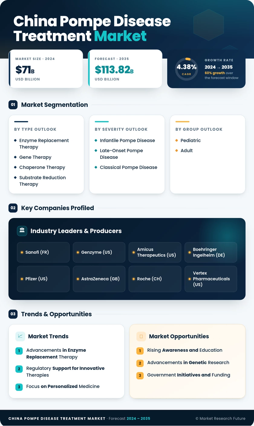 China Pompe Disease Treatment Market Research Report - Forecast to 2035 Infographic