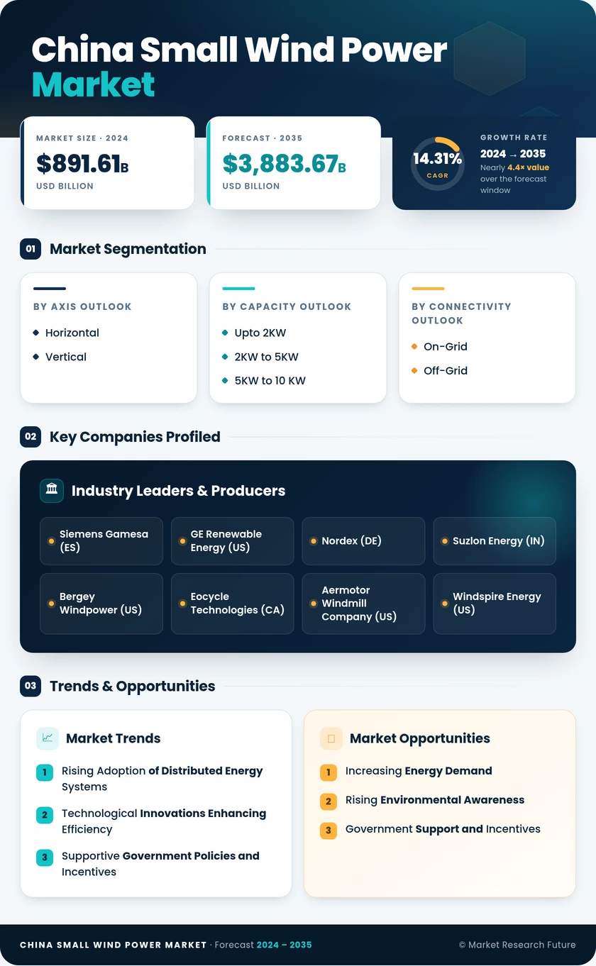 China Small Wind Power Market Research Report - Forecast till 2035 Infographic