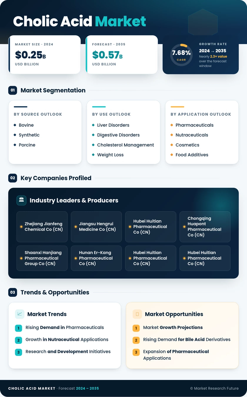Cholic acid Market Research Report - Global Forecast till 2035 Infographic