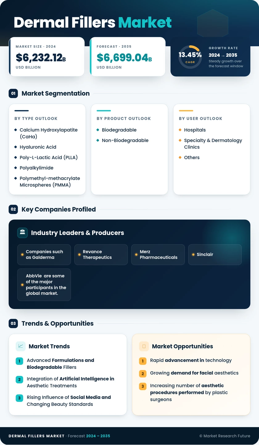Dermal Fillers Market Research Report - Forecast till 2035 Infographic