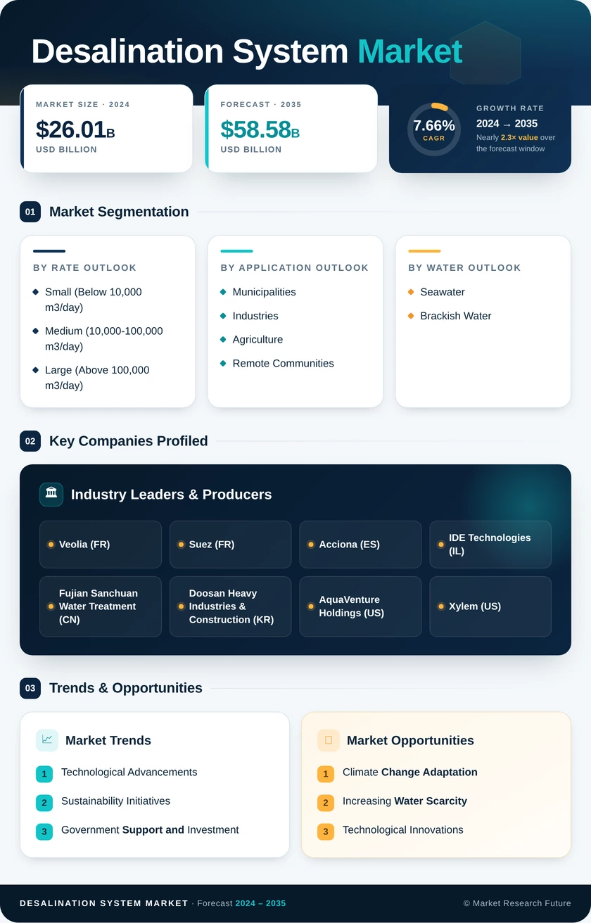 Desalination System Market Research Report - Global Forecast by 2035 Infographic