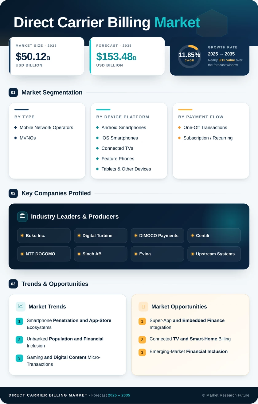 Direct Carrier Billing Market Research Report – Forecast to 2035 Infographic
