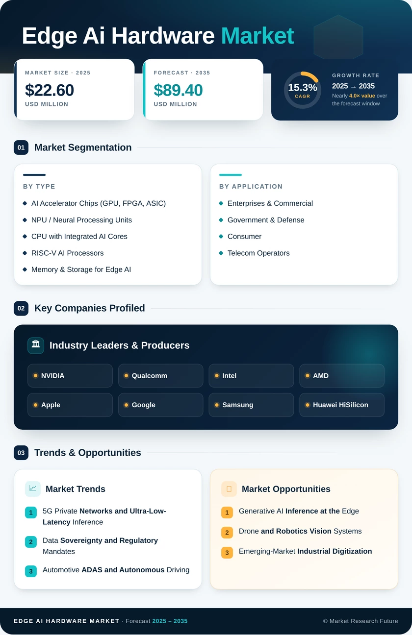 Edge AI hardware Market Research Report - Forecast to 2035 Infographic