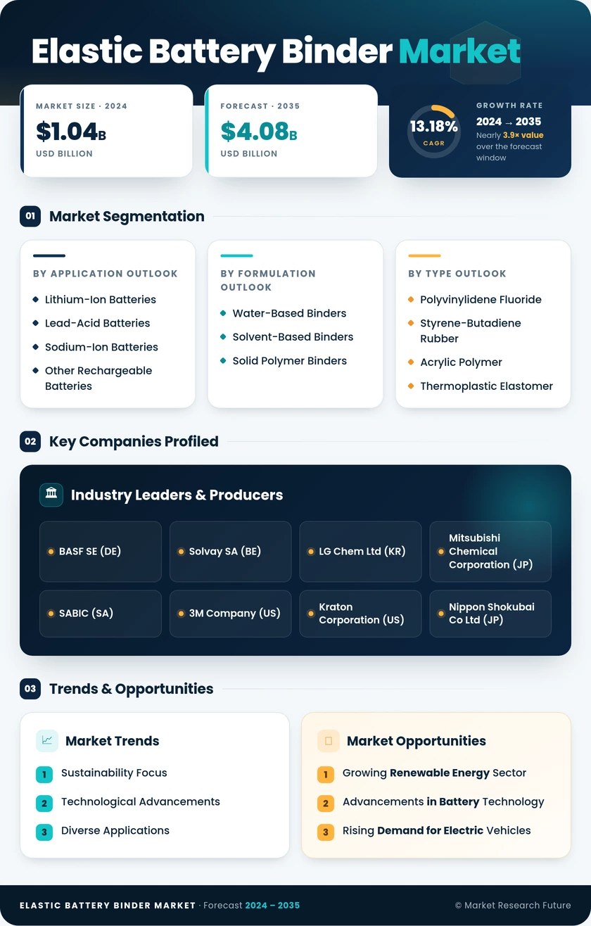 Elastic Battery Binder Market Research Report- Global Forecast till 2035 Infographic