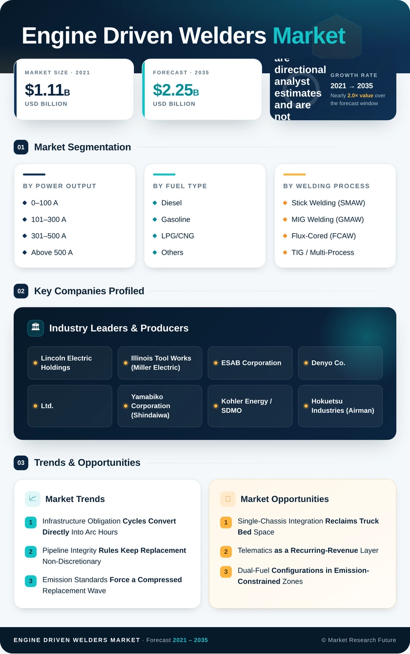 Engine Driven Welders Market Research Report — Global Forecast till 2035 Infographic
