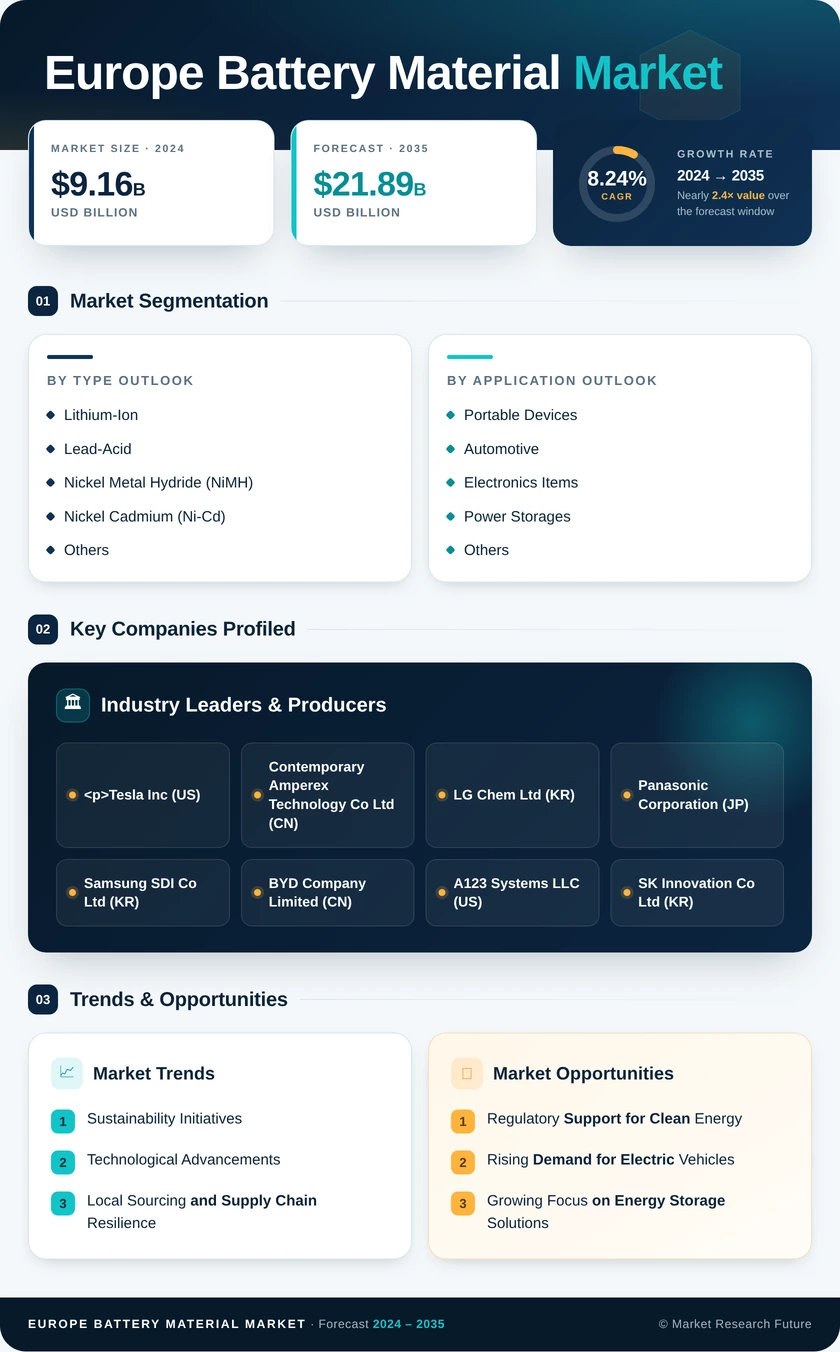 Europe Battery Material Market Research Report- Forecast to 2035 Infographic