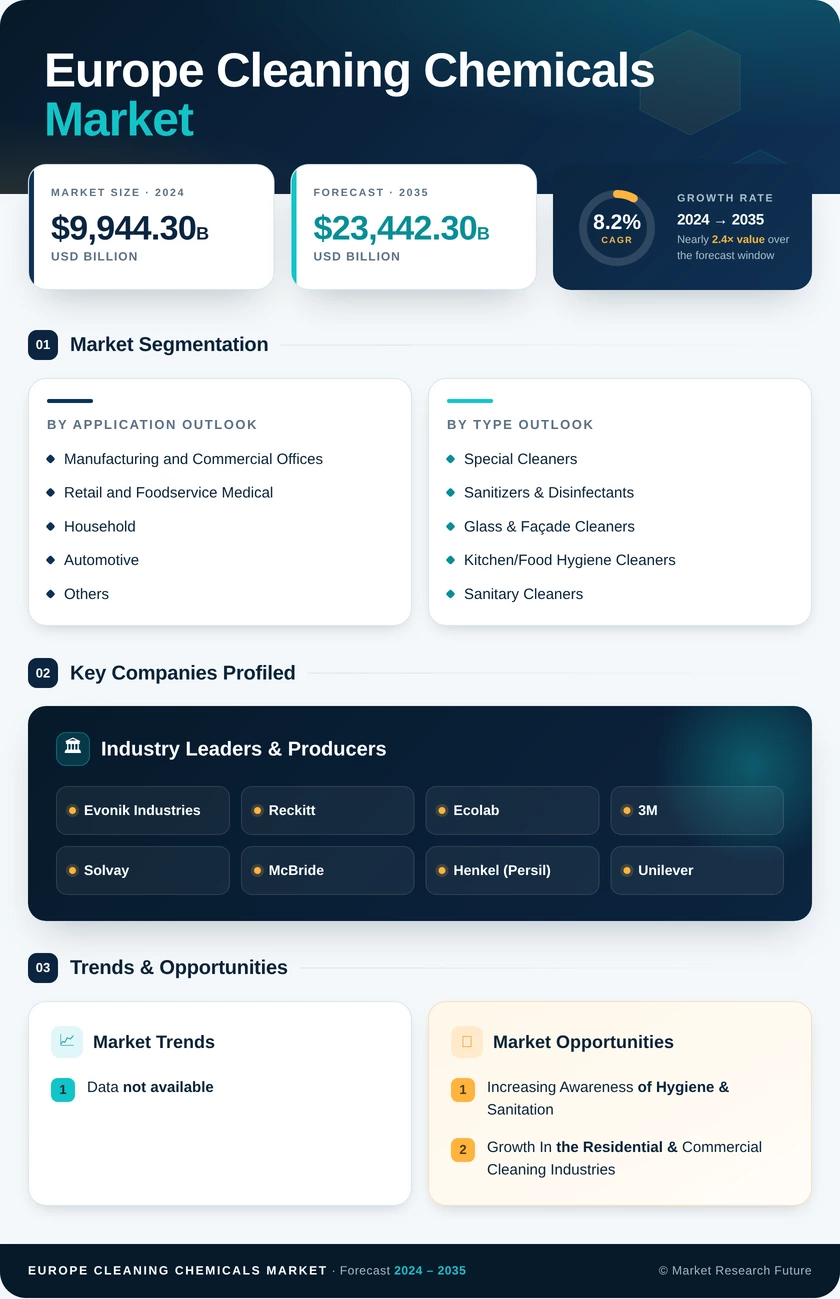 Europe Cleaning Chemicals Market Research Report  - Forecast Till 2035  Infographic