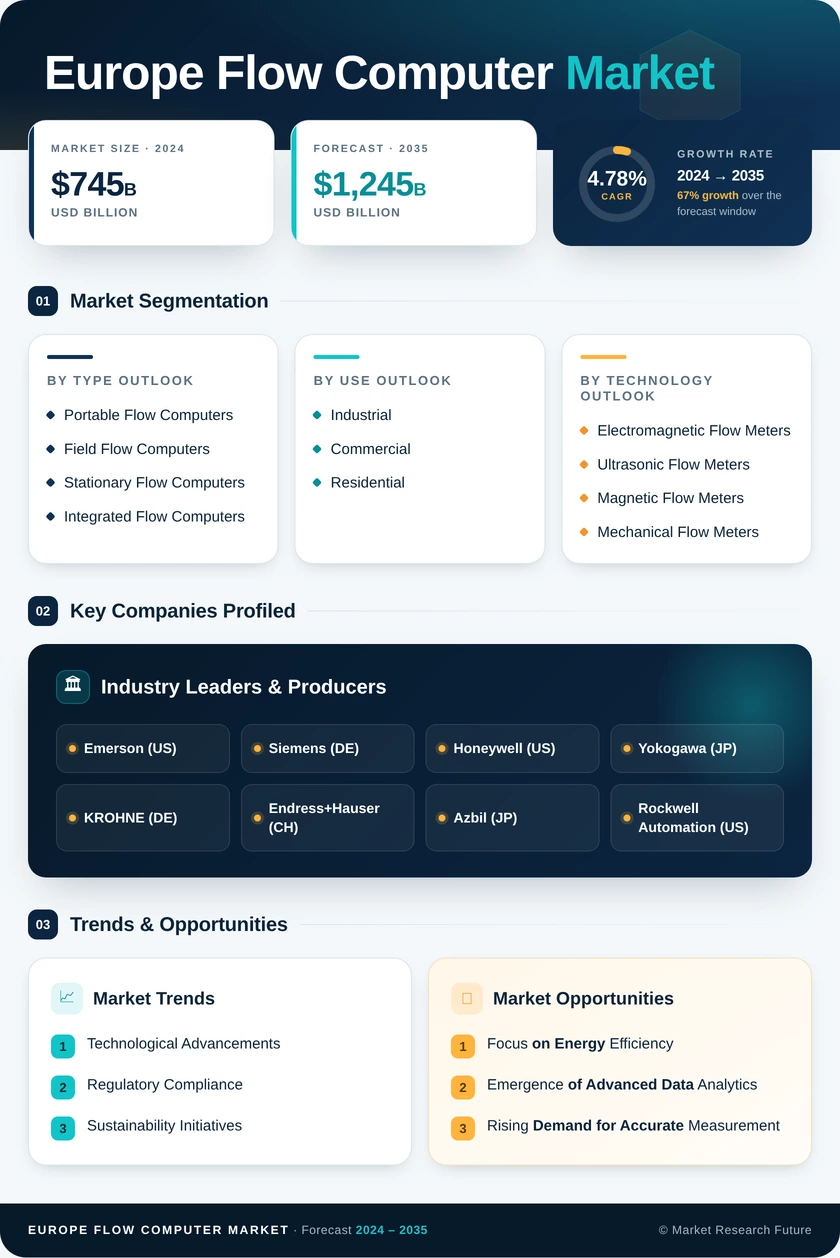 Europe Flow Computer Market Research Report-Forecast to 2035 Infographic