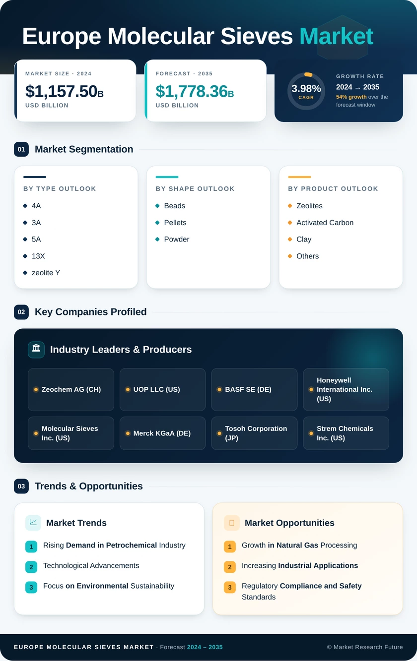 Europe Molecular Sieves Market Research Report - Forecast till 2035 Infographic