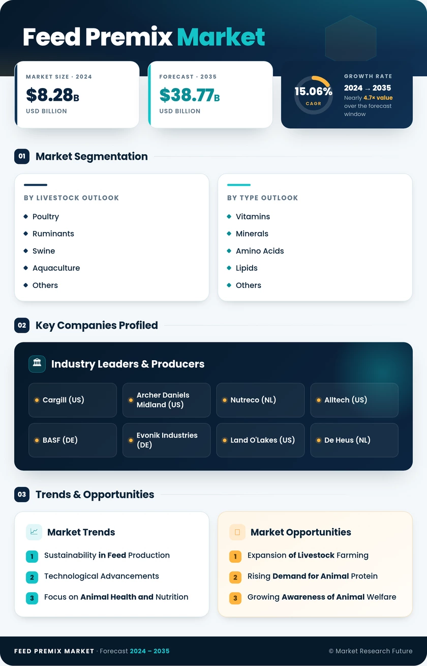 Feed Premixes Market Research Report - Forecast till 2035 Infographic