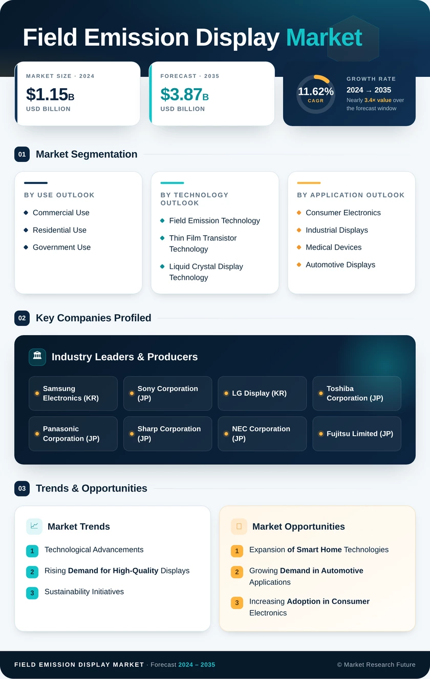 Field Emission Display Market Research Report - Forecast Till 2035 Infographic