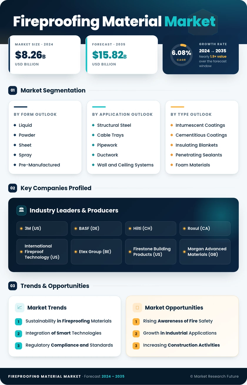 Fireproofing Material Market Research Report — Global Forecast till 2035 Infographic