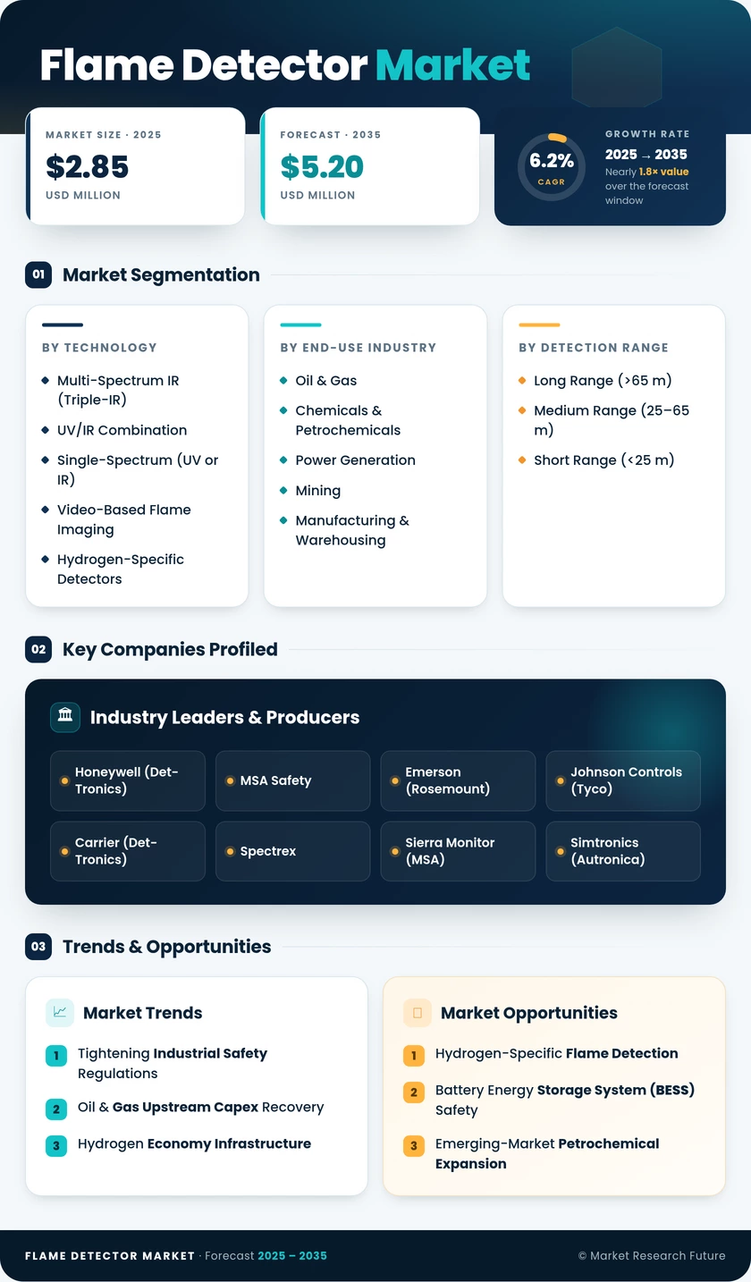 Flame Detector Market Research Report – Forecast till 2035 Infographic